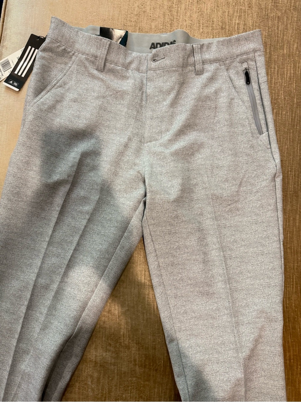 NWT Adidas Ultimate Golf Pants Men’s 34x32 Gray Heather Tapered Fit